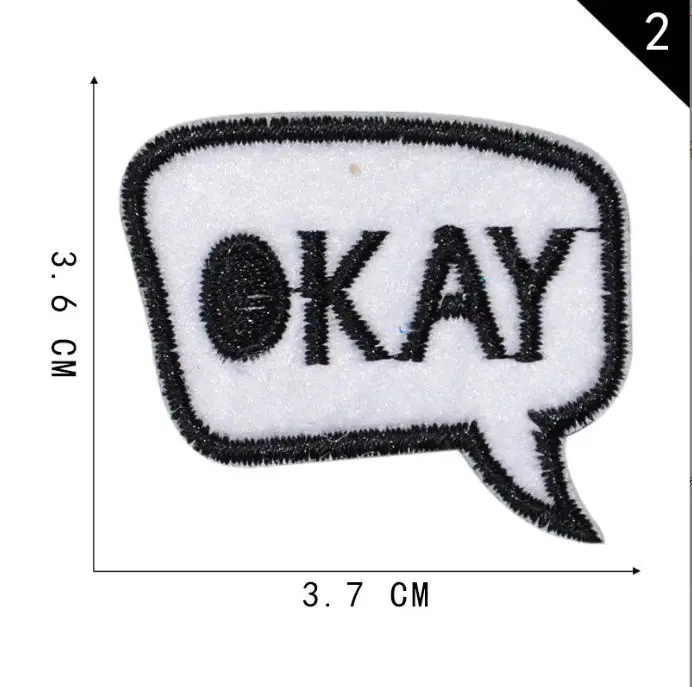 10 шт. нашивки с вышивкой Wow Cool Hello вышитая одежда шляпа сумка материал для ремонта