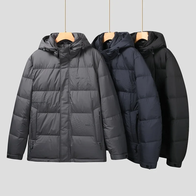 Новое поступление модная очень большая зимняя мужская короткая куртка-пуховик с