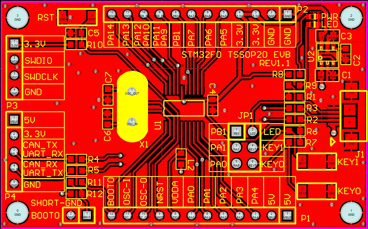 Фото STM32F042F4P6 Макетная плата Оценочная плата USBHID Полный маршрутизатор USB-клавиатуры Источник кода №3