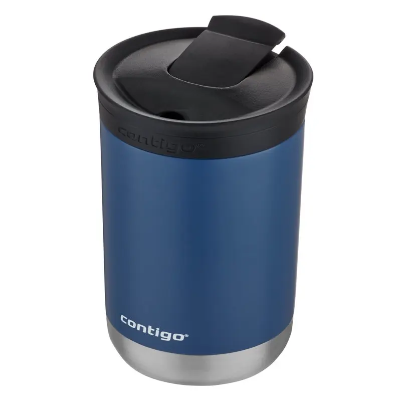 

Deluxe 16 fl oz SNAPSEAL Lid Blue Stainless Steel 2.0 Travel Mug- Perfect for Your On-The-Go Lifestyle!