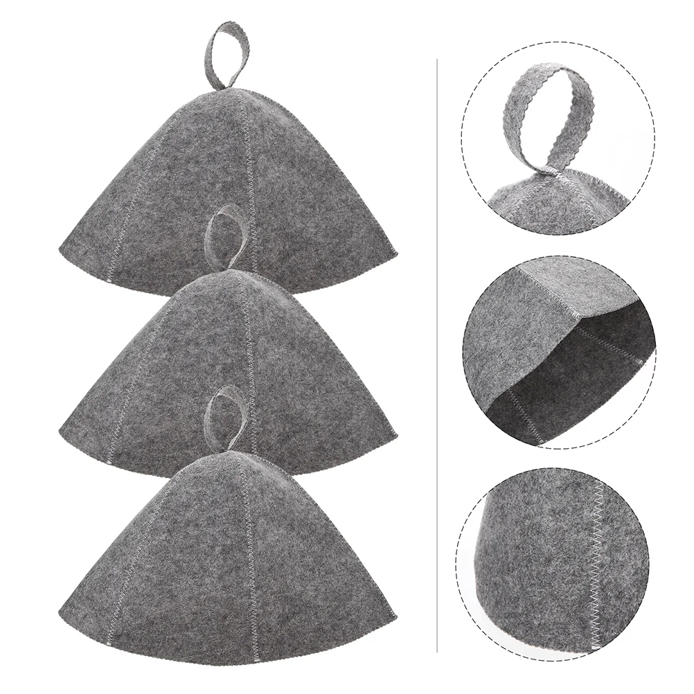 

Hat Saunabath Felt Hats Men Wool Russian Cap Women Banya Spa Accessories Portable Hair Shower House Caps Head Bucket Adults