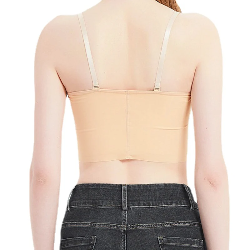HaleyChan Strapless Chest Binder Underwear for Women's Tomboy Trans Lesbian Transgender FTM Crop Top Women Tube Tops Crop Top