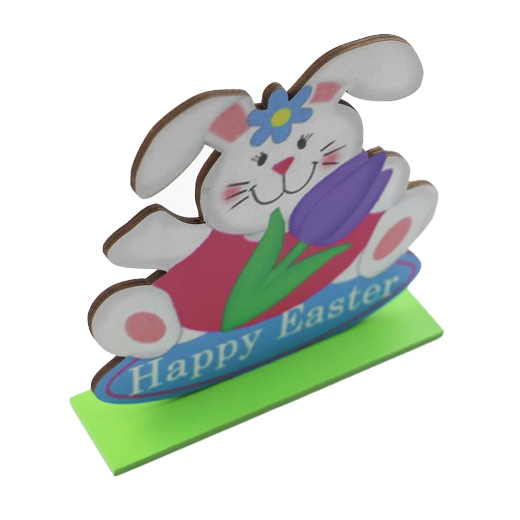 

2 Sets Rabbit Wooden Ornaments Easter Decor Exquisite Multicolor Handy Installation Birthday Gifts DIY Kits for Adults