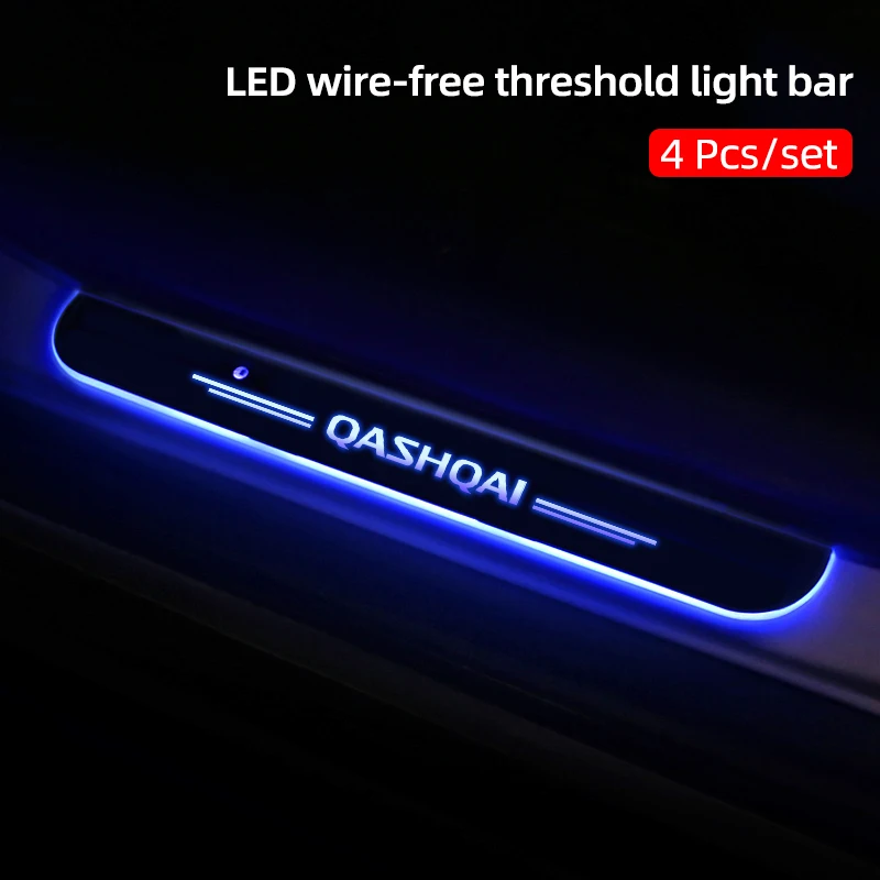 

Suitable for Nissan Qashqai J10 J11 J12 Car Acrylic LED Welcome Pedal Plate Door Sill Pathway Light Car Decoration Accessories