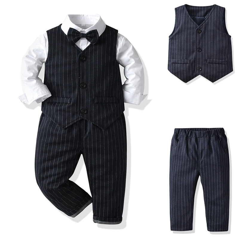 Новинка осени 2023 официальный костюм джентльмена для детей платье маленьких