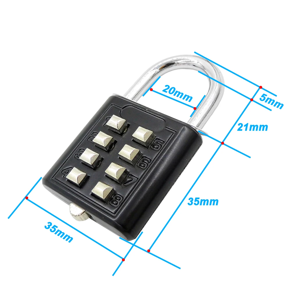 Замок с кодом паролем замок комбинированный из сплава 8 цифр защита для багажа