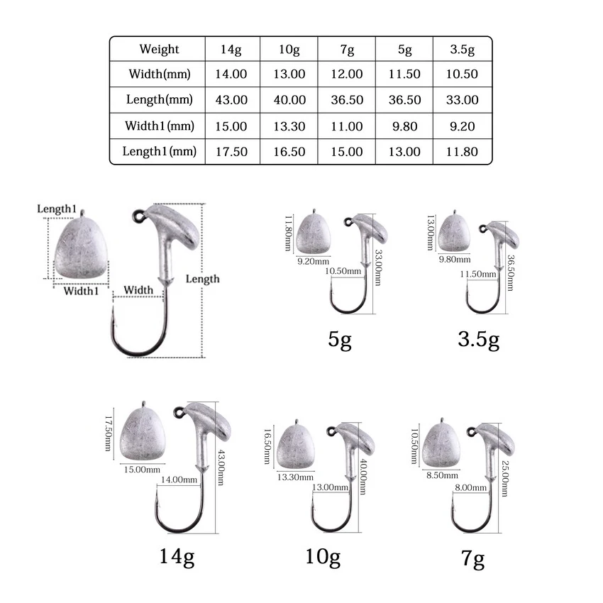 OBSESSION A013 10 шт./пакет 3 5 г 7 14 стакан свинцовая головка крючок джигбейт рыболовный