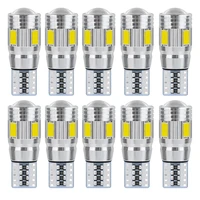 10x car signal lights 4pcs t10 w5w led bulb 12v auto interior light canbus t10 led lamps bulbs for cars white blue yellow
