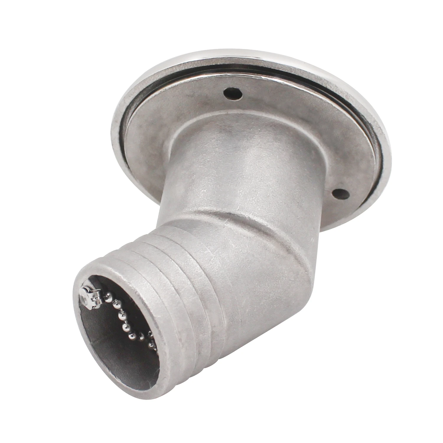 Boat Deck Fill Filler Cap Neck Angled Marine Stainless Steel 316 Yacht RV Trucks Tractors 1-1/2 inch (38 mm) enlarge