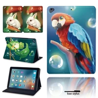 new leather flip stand foldable tablet case animal and old image for apple ipad 234ipad5th6th gen 9 7 inch free stylus