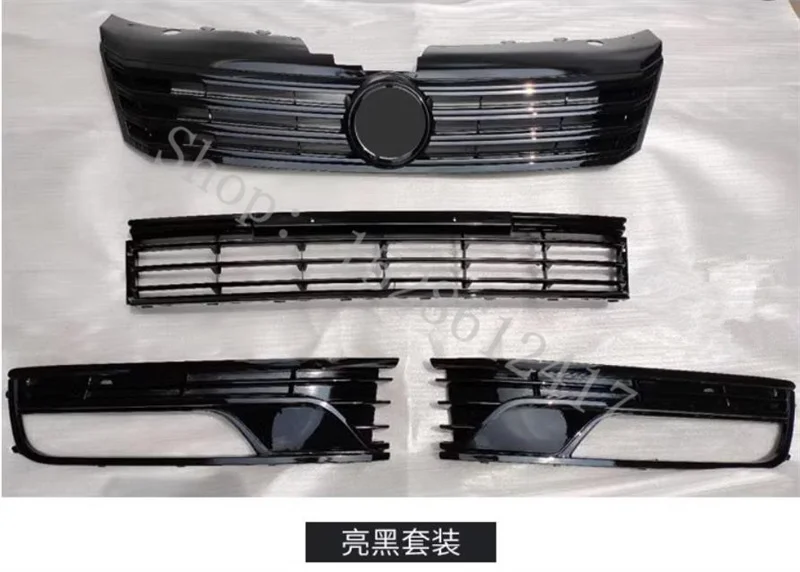 

for Volkswagen passat B7 B7L 2012-2016 ABS Front Bumper Grill Radiator Fog lamp shade Middle grille assembly black accessories