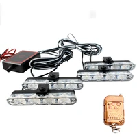4 in 1 led strobe light bar 44led 12v dc flashing emergency grille warning light with remote control car truck safety lamp