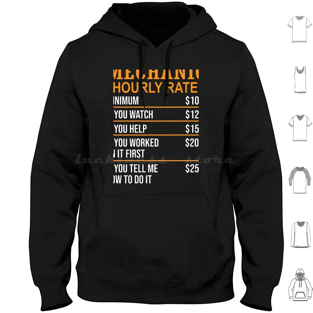 

Механическая ежечасная ставка Смешные ставки труда механические шутки толстовки с длинным рукавом ежечасная ставка механик Забавный механик