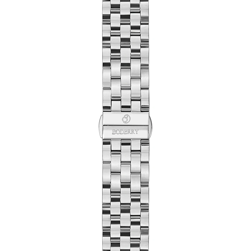 Фото Ремешок Boderry из твердой нержавеющей стали 316L с 5 звеньями подходит для часов Checkmate/Elite и всех часов с шириной наконечника 20 мм. №1