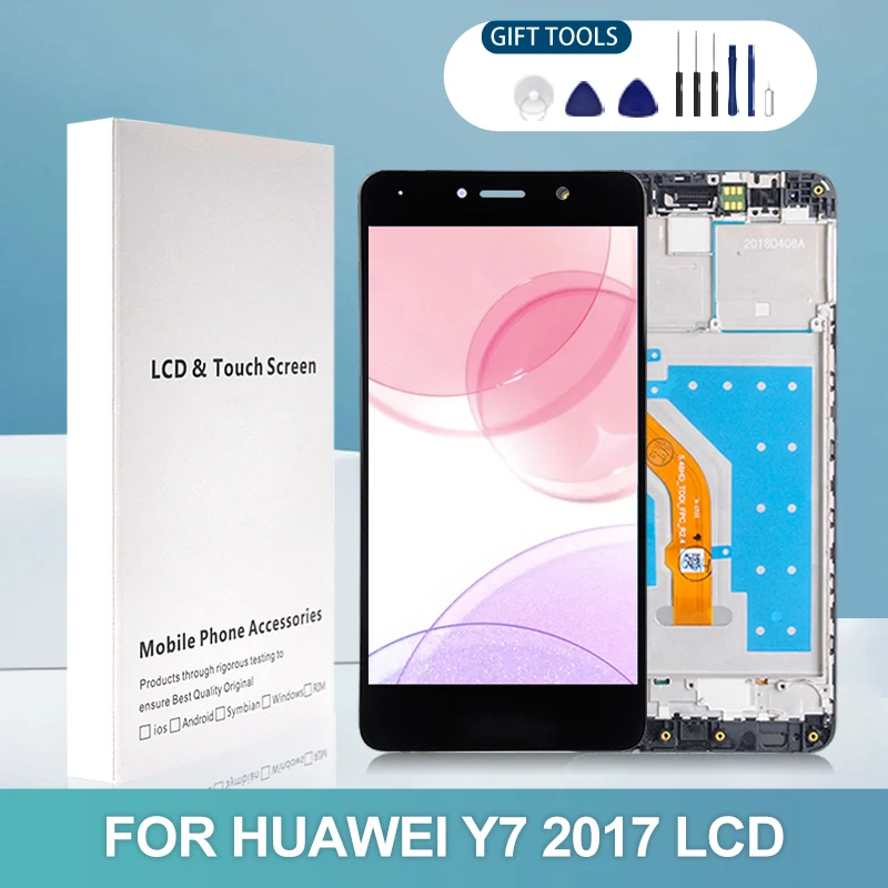 1 шт. 5,5 дюймов Y7 Prime 2017 экран для Huawei Y7 2017 ЖК сенсорный дигитайзер Mate 9 Lite дисплей в сборе Бесплатная доставка с инструментами
