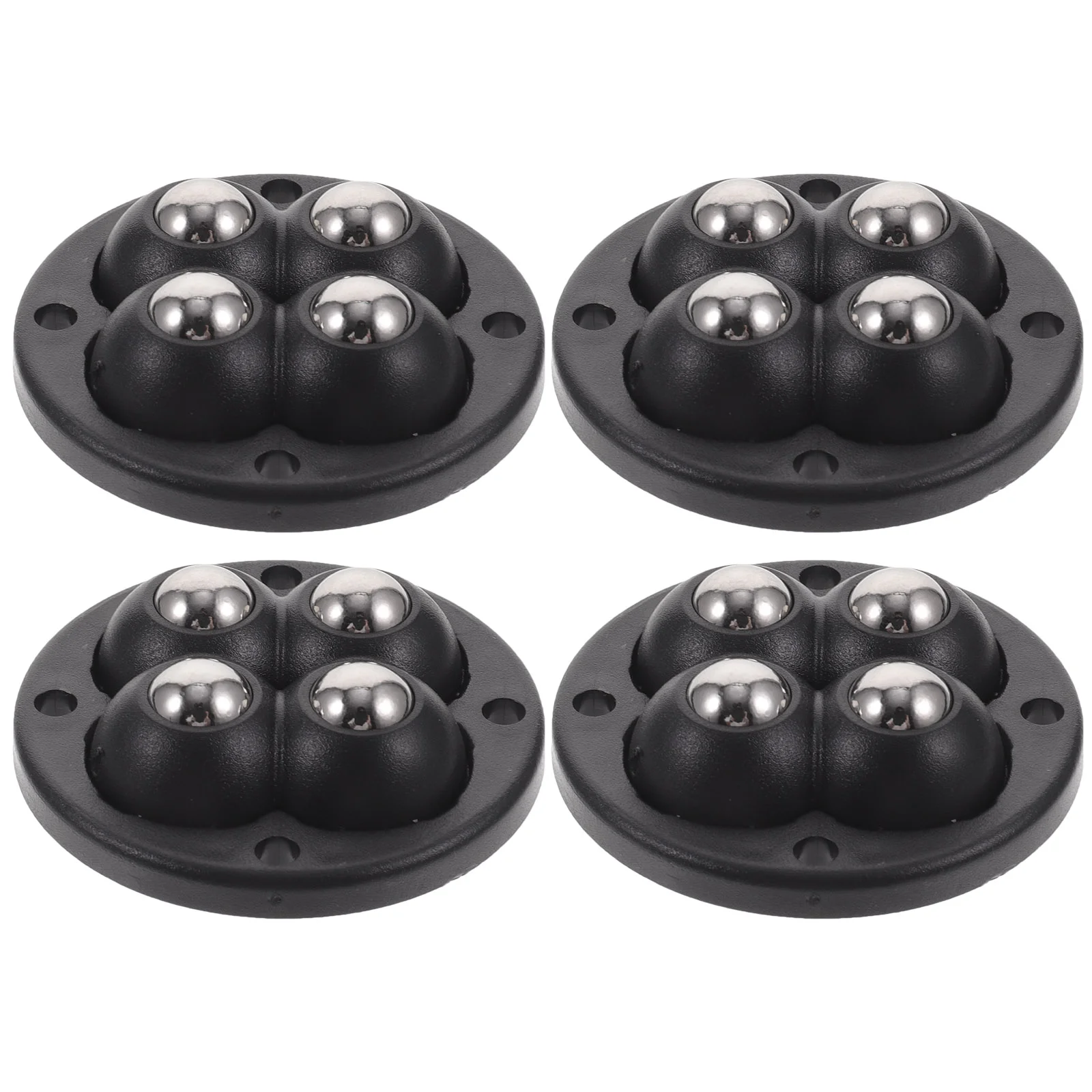 

4 Pcs Universal Storage Case Casters Adhesive Wheels Metal Bins Garbage Can Sticky Stainless Steel Self Baby Trash