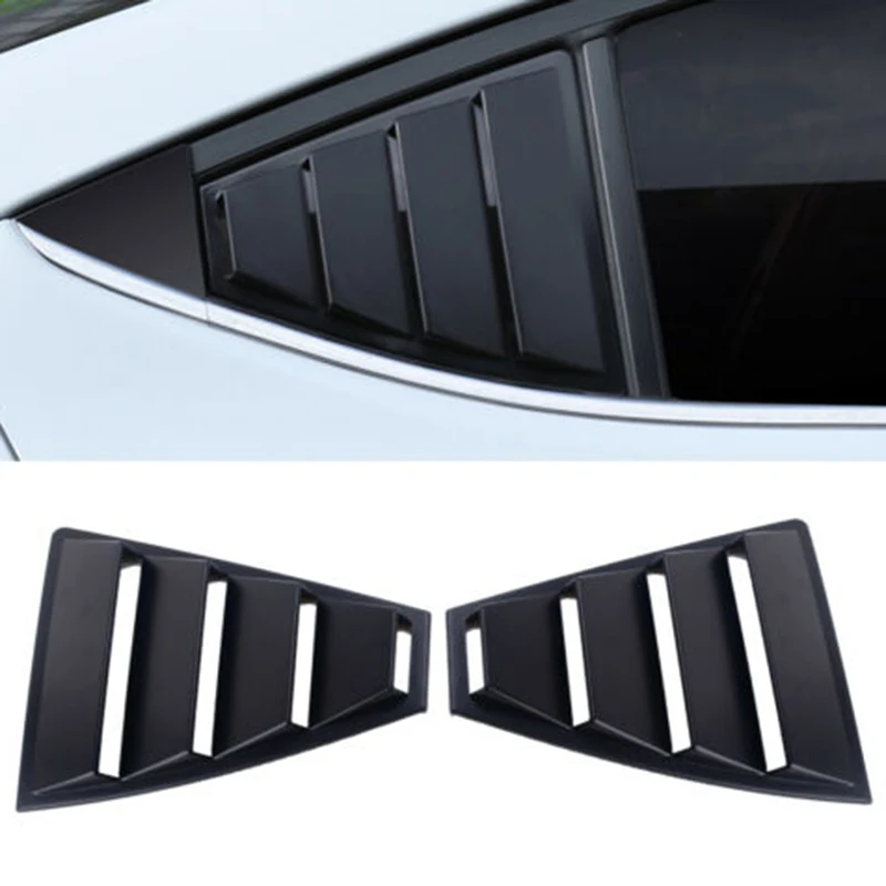 

Rear Quarter Side Window Louvers Vent Cover Trim Panel Window Blinds Triangular For Hyundai Elantra 2017 2018 2019