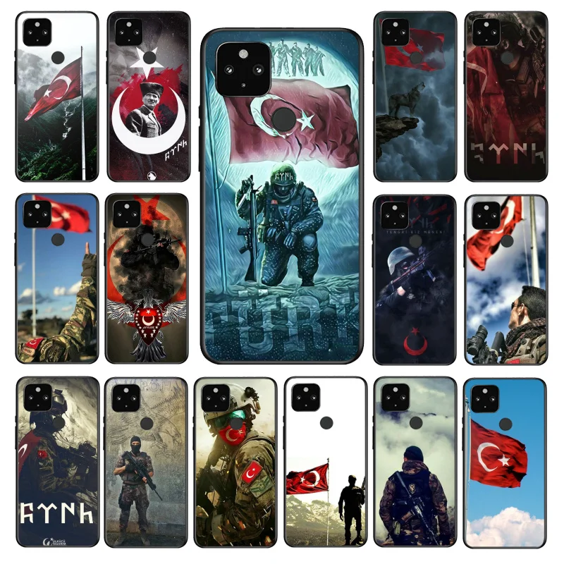 

Turkey Flag Soldier Phone Case for Google Pixel 7 Pro 7 6A 6 Pro 5A 4A 3A Pixel 4 XL Pixel 5 6 4 3 XL 3A XL 2 XL
