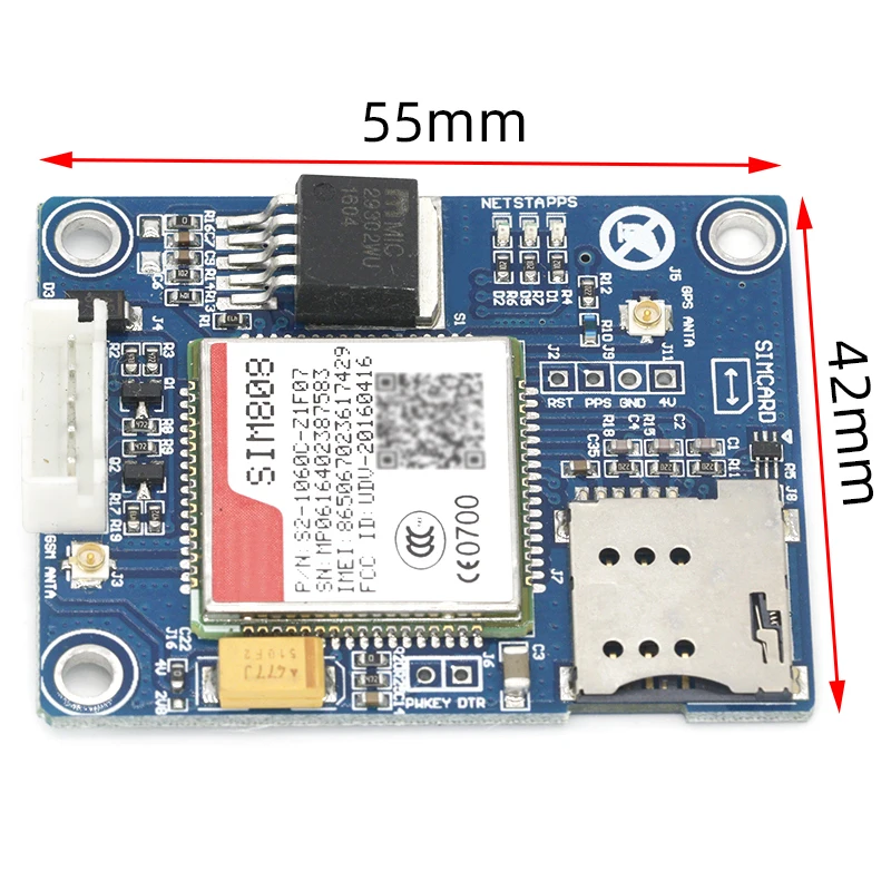 SIM808 модуль GSM GPRS GPS макетная плата IPX SMA с антенной Raspberry Pi Поддержка 2G 3G 4G SIM-карта |