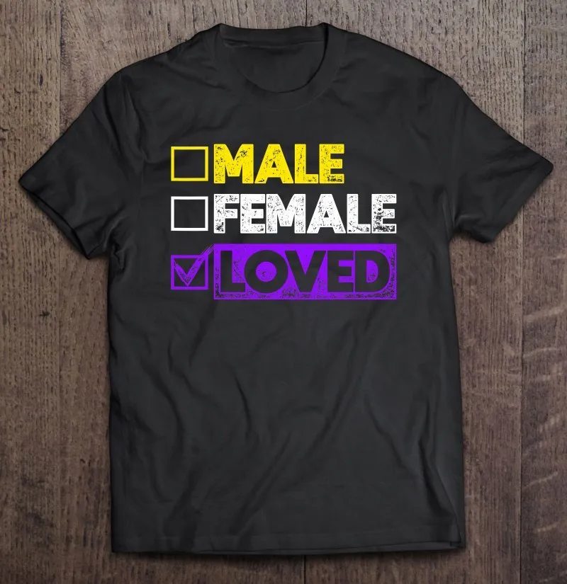 

ЛГБТ-футболка для мужчин и женщин с надписью «Love Genderqueer Genderfluid»