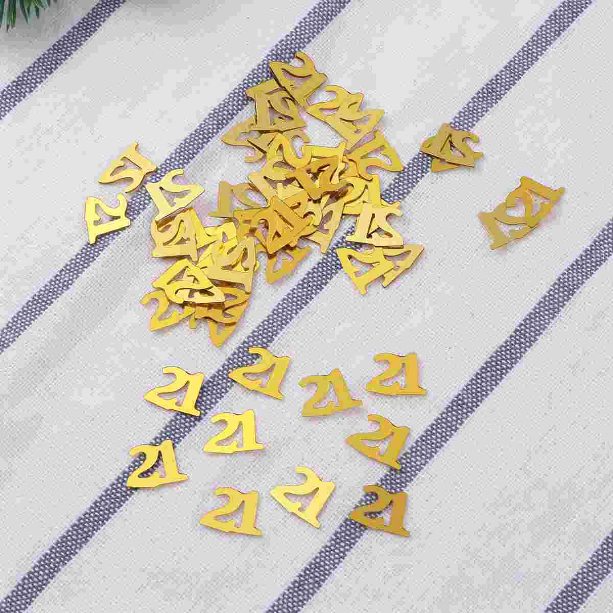 

1200 Pcs Happy Birthday Gift Decoration Confetti Small Party Number Anniversary