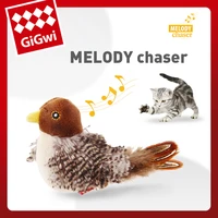 gigwi cat toys melody chaser simulate the real sounds of animals native feather simulation design interactive toys for pet toy