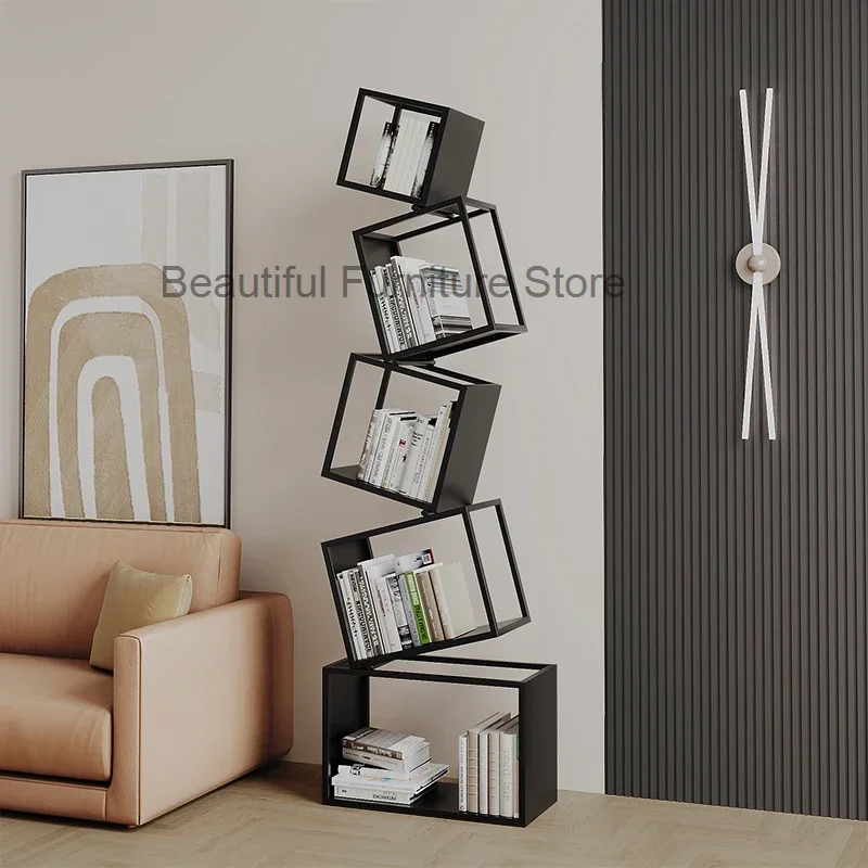 Креативная угловая Вертикальная книжная полка напольная современная простая