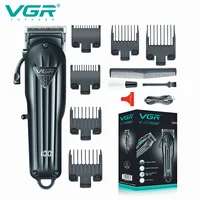 VGR Professional Hair Clipper Hair Cutting Machine Adjustable Haircut Cordless Barber Rechargeable Trimmer Men LED Display V-282