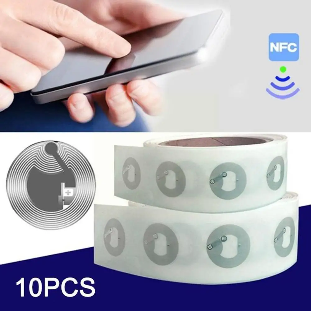 Наклейки Nfc белые 25 мм 10 шт. iso14443a13 56 МГц метки и теги для телефонов все 213