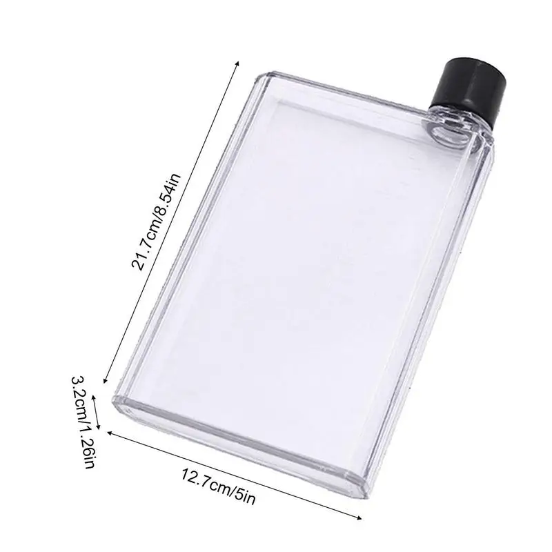 A5 A6 Paper Cup Botlte Flat Water Bottle Bpa Free Clear Book Portable Paper Pad Water Bottle Flat Drinks Kettle Notebook Bottle images - 6