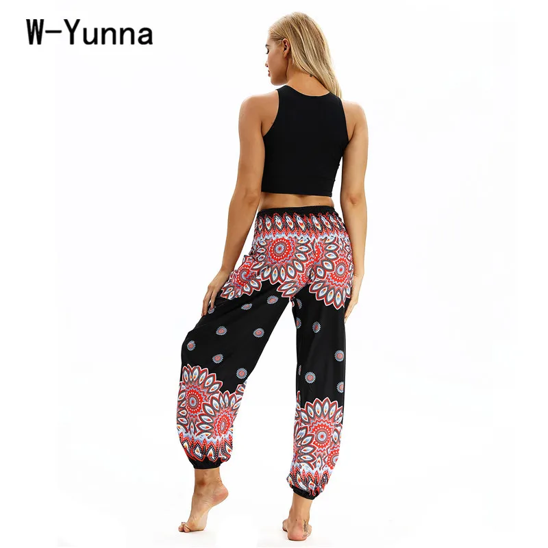 W-Yunna 2019 новые модные тонкие свободные брюки для тренировок Женская пляжная