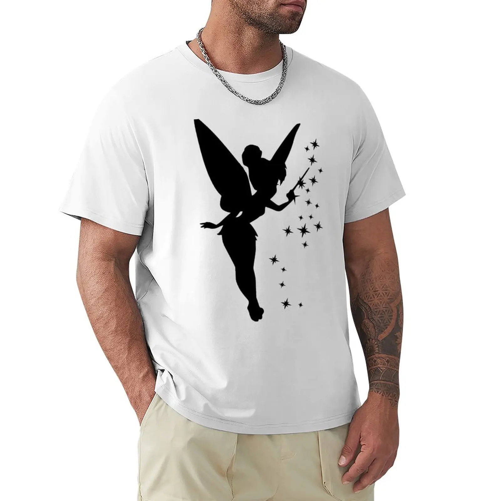 Футболка с силуэтом Тинкербелл футболка на заказ футболки рисунком аниме летняя