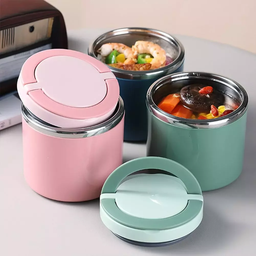 

2023 Soup Thermos Food Jar Insulated Lunch Container Bento Box for Cold Hot Food Food Flask Stainless Steel Lunch Box With Handl