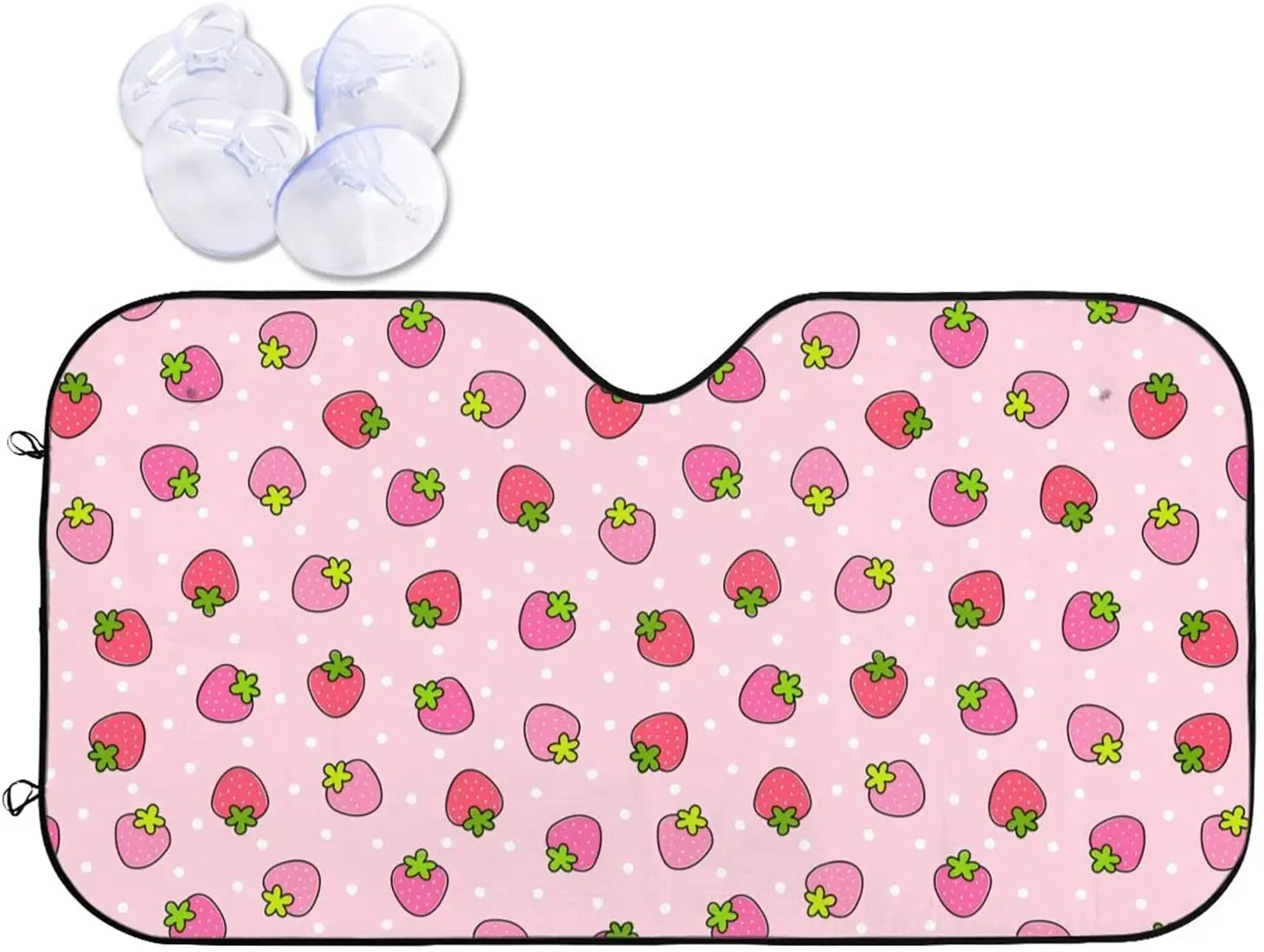 

Солнцезащитный козырек для переднего стекла автомобиля Dujiea, розовая Клубничная Складная Солнцезащитная козырек для лобового стекла автом...