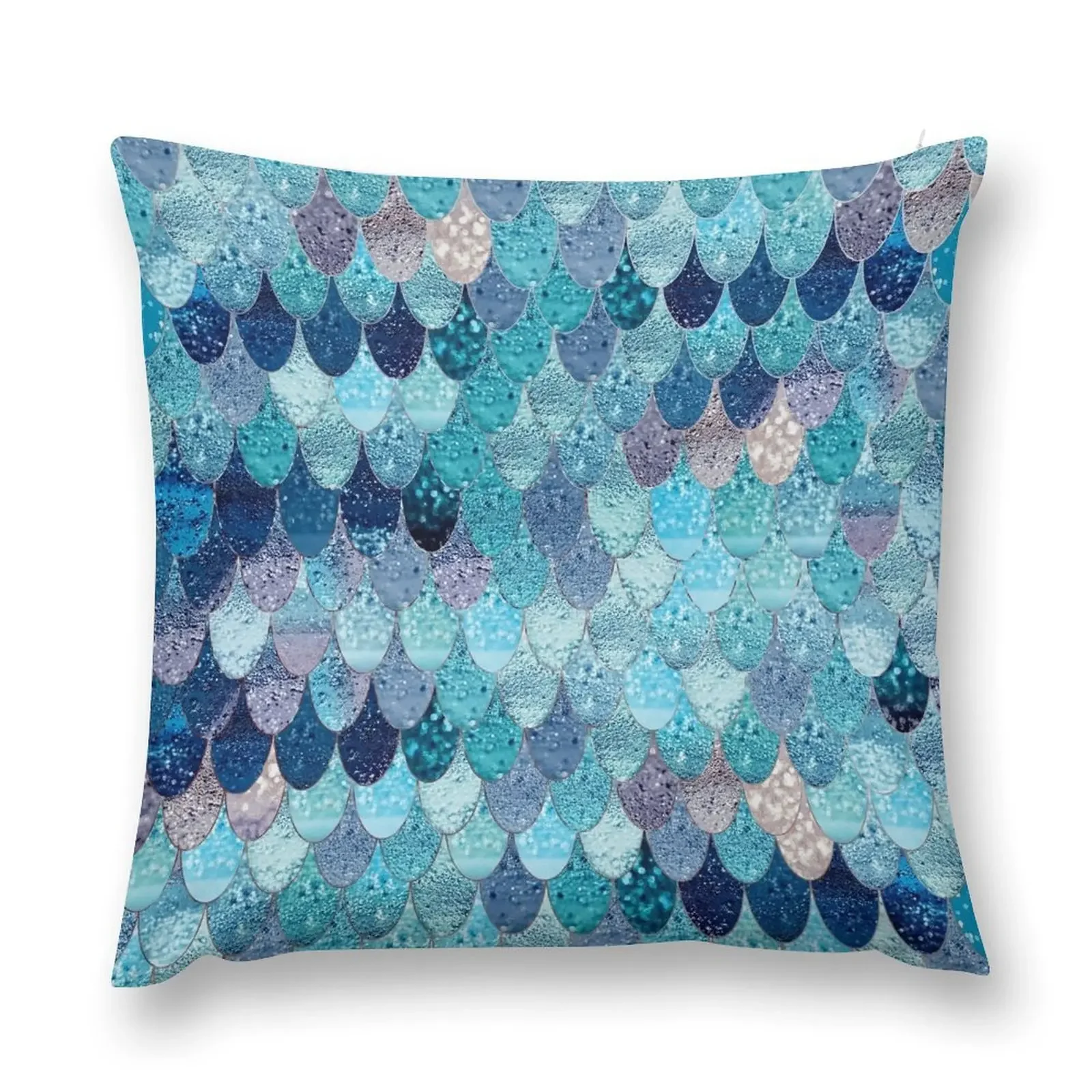 Летняя подушка MERMAID DARK TEAL от Monika Strigel на заказ роскошные диванные подушки осенняя