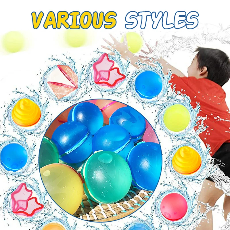 

5/10Pcs Magnetic Water Balloon Reusable Water Bomb Playing Splash Balls Toys Kids Adult Family Swimming Pool Summer Game Toys