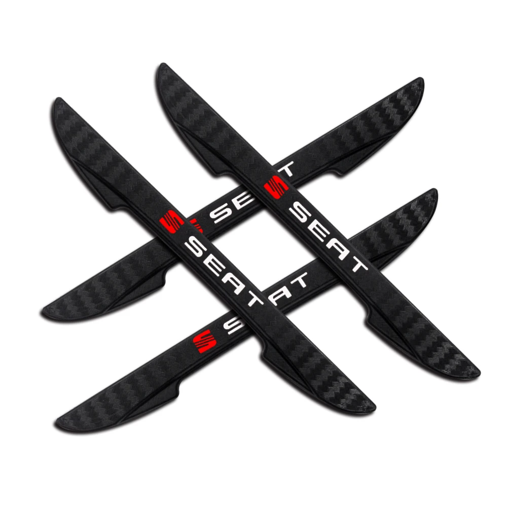 

4Pcs Car LOGO Side Door Anti-collision Scratch Strip Edge Guards Trim For Seat Leon 5f Ibiza 6l 6j Leon 1p Cushion ETC