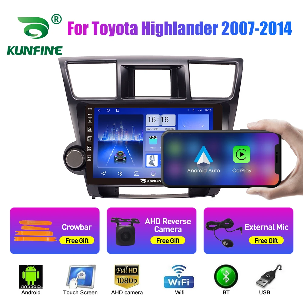 

Автомагнитола для Toyota Highlander, мультимедийный плеер на Android, с восьмиядерным процессором, GPS, для Toyota Highlander 07-14, типоразмер 2DIN