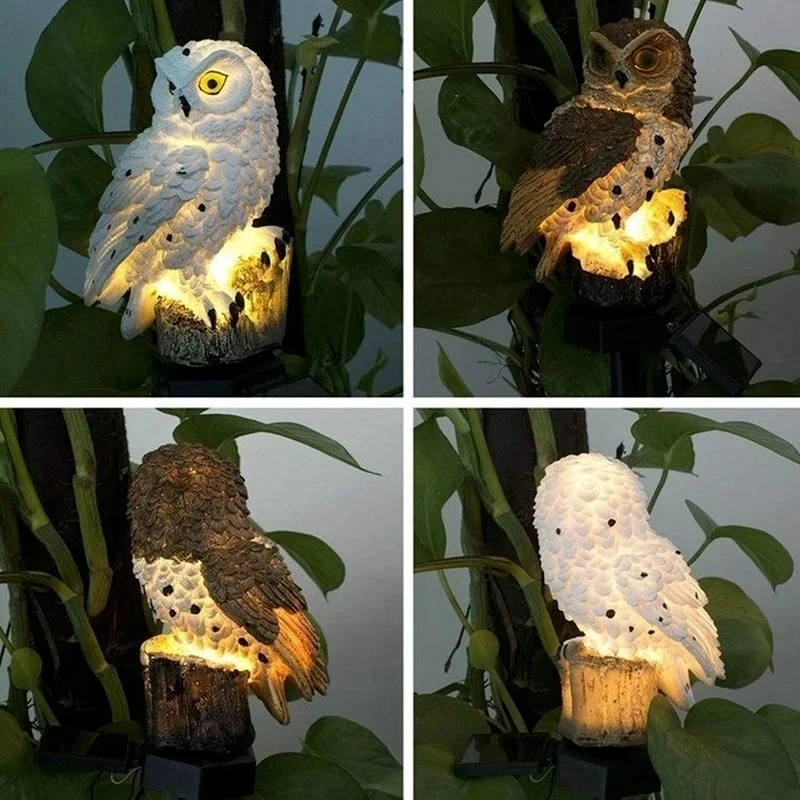 

Solar Powered LED Owl Garden Lights Outdoor Solar Light Owl Animal Pixie Lawn Lamps Ornament Waterproof Lamp Unique Solar Lights