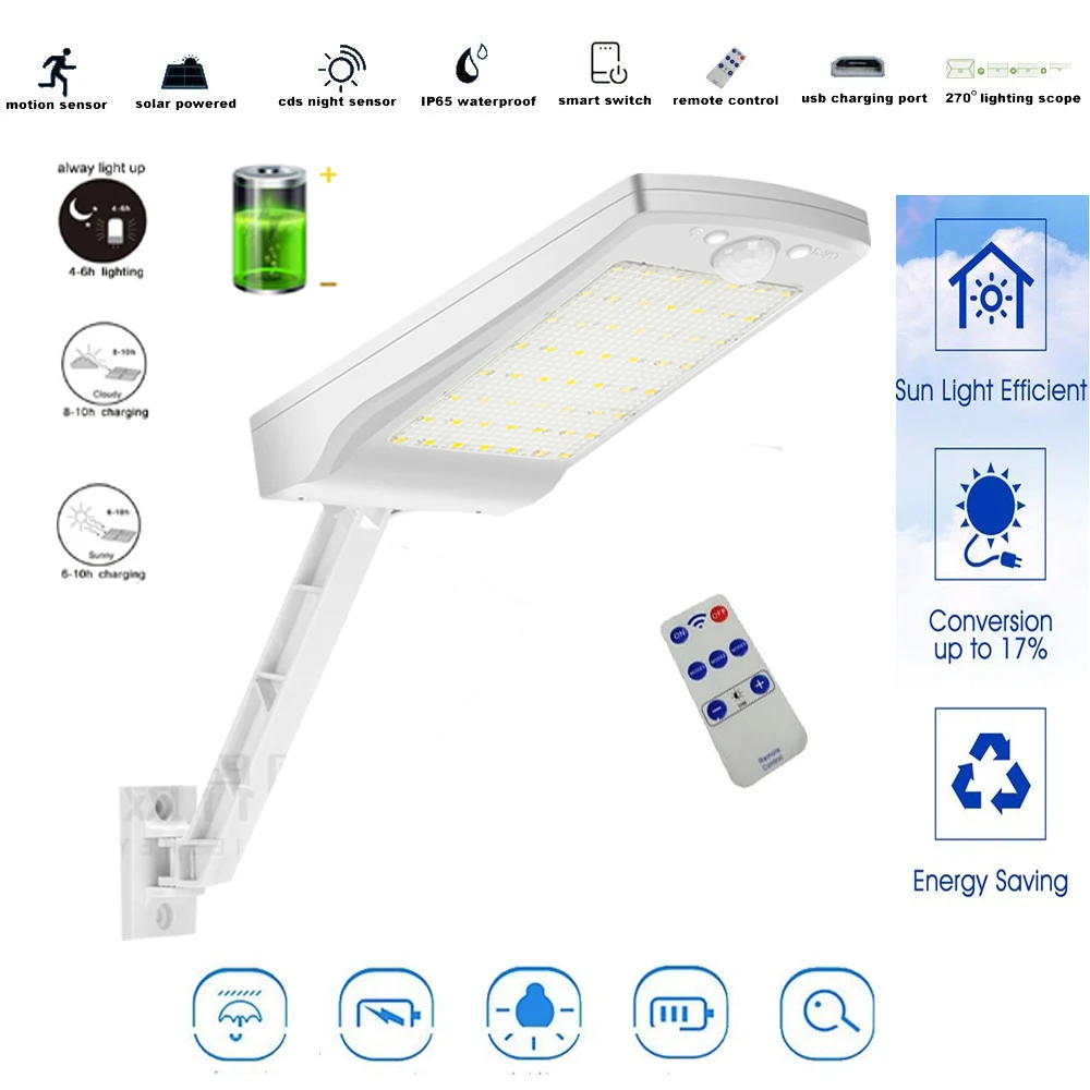 

Motion sensor flood light Solar led light foco solar Motion Sensor Security Lighting Waterproof Street Garden Yard Solar Lamp