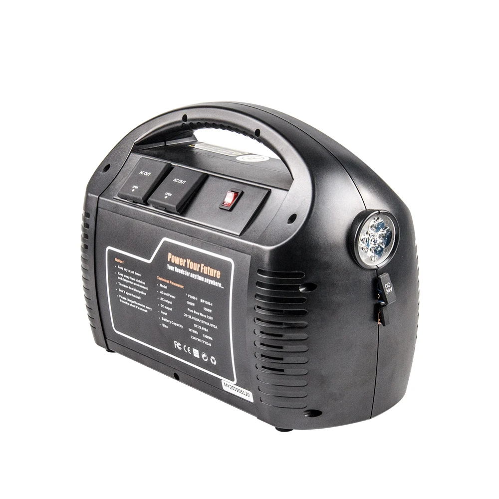 

24V 53Ah lithium battery portable online ups 1500W