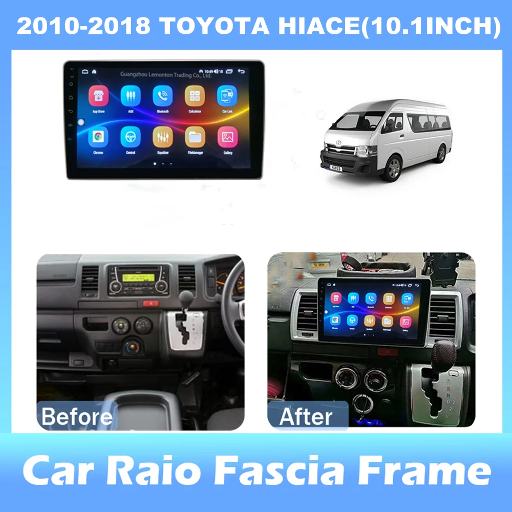 

Автомобильный радиоприемник 10,1 дюйма 2din для TOYOTA HIACE 2010-2018, стереопанель для Teyes, автомобильная панель с двойной Din CD DVD рамкой