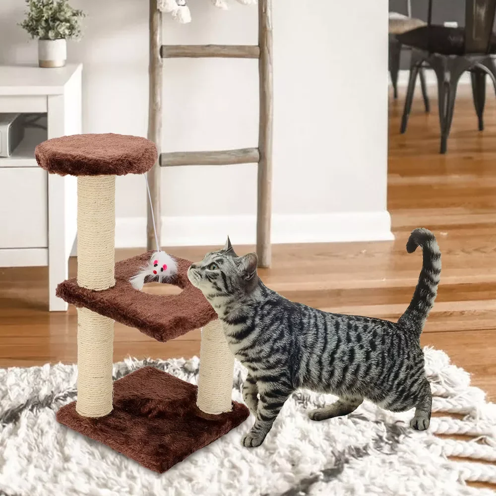 

Pet Toy Cat Kitten Climbing Tower Multi-layer Sisal Cat Scratching Wood Post Cat Jumping Toy Cat Climbing Frame Pet Product