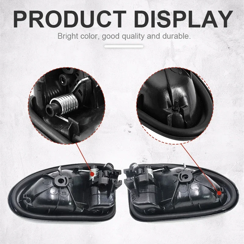 1/2 шт. левая и правая серебристая матовая внутренняя дверная ручка автомобиля