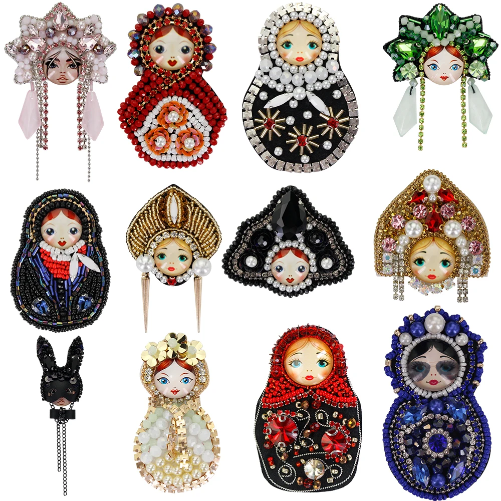 

Handmade Bead Rhinestone Diamond Patches Sewing on Beauty Girl Applique for Clothes Bag Shoes DIY Apparel Accessories