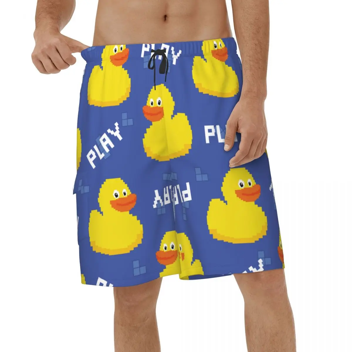 

Casual Shorts Little Cute Duck Pattern Cartoon Summer Men's Briefs Men Swimwear