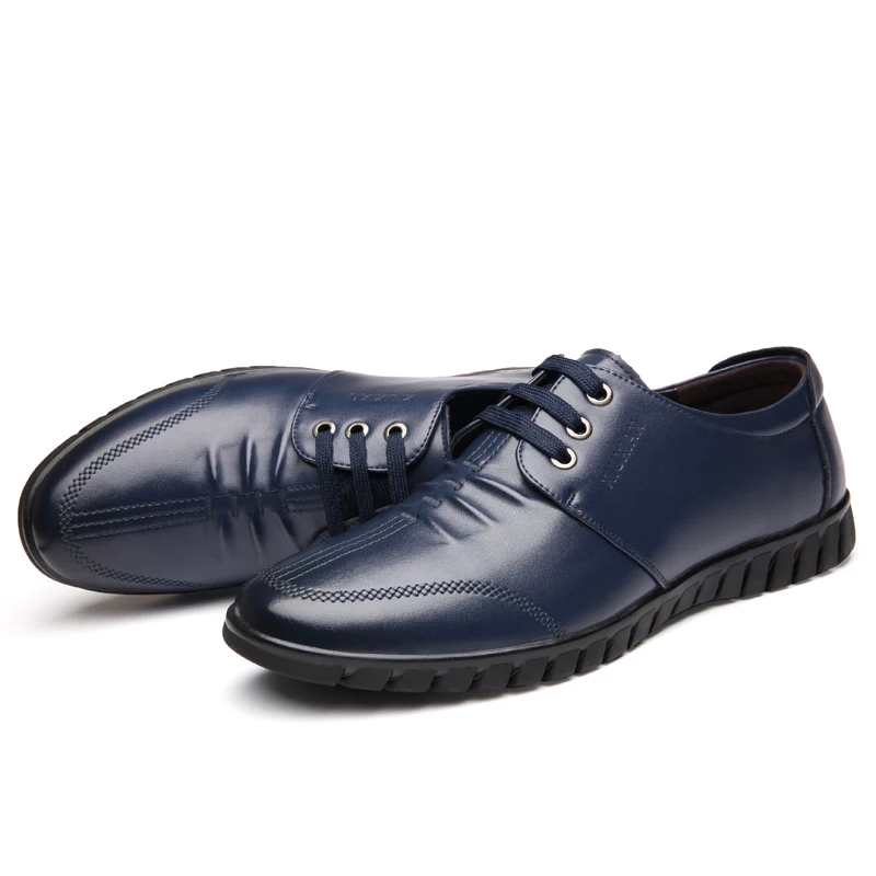Туфли Misalwa мужские увеличивающие рост на шнуровке кожа Повседневная Роскошная