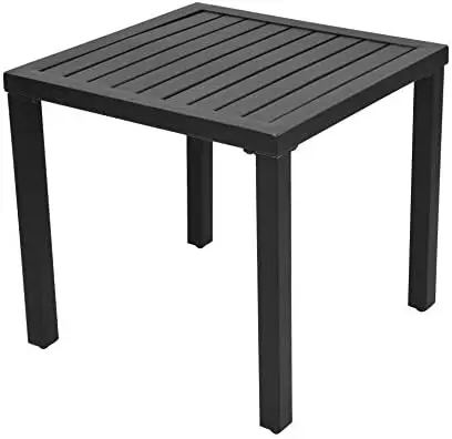 

Металлический квадратный боковой столик для бистро, черный чайный столик, небольшой журнальный столик, Маленький журнальный столик для спальни, столешница
