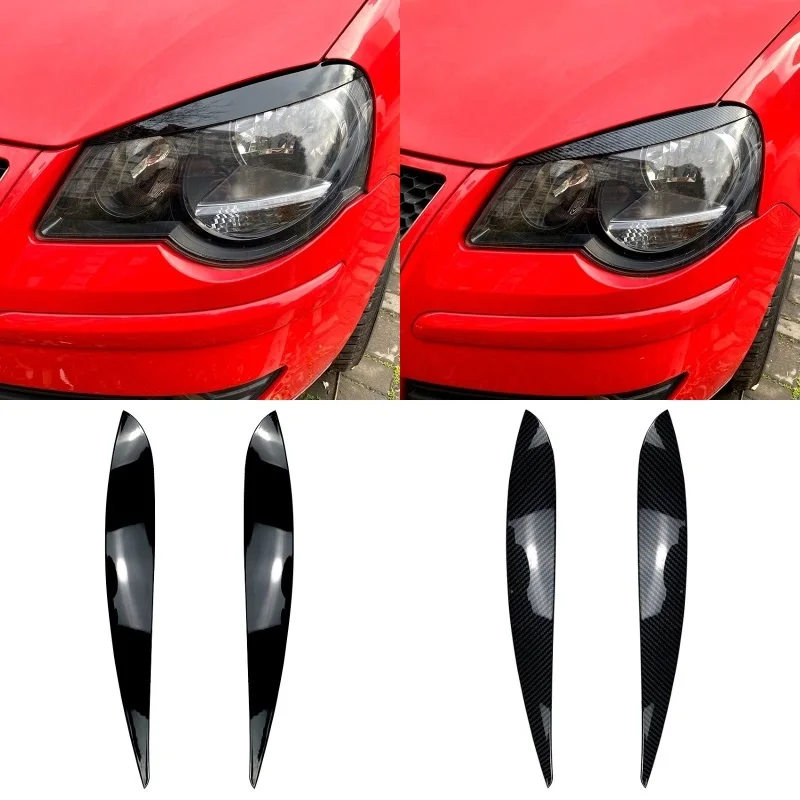 

2 шт. ABS для VW POLO 4 MK4 9N 9N3 2005-2009 Автомобильная фара для бровей налобный фонарь веко крышка отделка