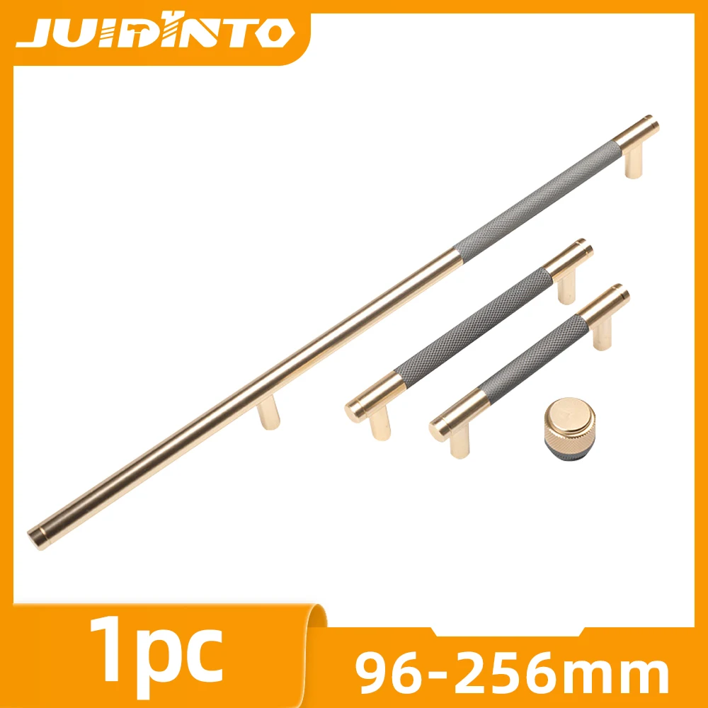 

JUIDINTO 96-256mm Gold Cabinet Handle Pulls Aluminum Kitchen Door Handle for Furniture Bathroom Wardrobe Drawer Handle Door Knob